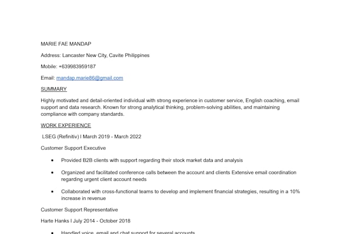 provide excellent job performance in emails, chat support and proofreading